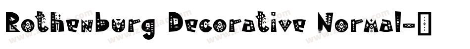Rothenburg Decorative Normal字体转换